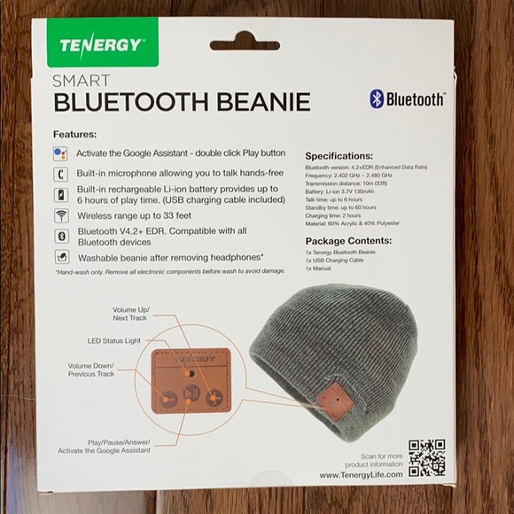 🎉HP🎉 Tenergy Smart Bluetooth Beanie 💗 Rust - Picture 8 of 16